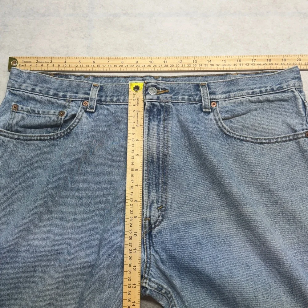 VTG Levis 550 Relaxed Fit Mens 40x38 Light Wash High Rise Tapered Leg Jeans